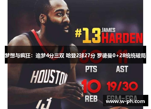 梦想与疯狂：追梦4分三双 哈登2球27分 罗德曼0+28统统破局